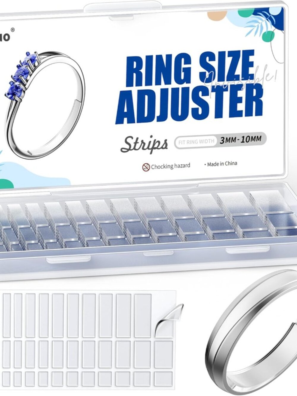 Invisible Ring Size Adjuster for Loose Rings,6 Sheets-234 Pcs Transparent Ring S
